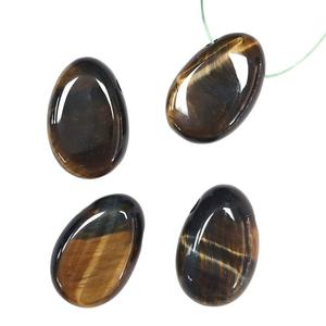 Nuevo <span class=keywords><strong>Colgante</strong></span> Ovalado Hecho a Mano con Ojo de Tigre y Piedra Azul Arena - Product Image 1