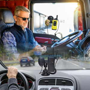 Walkie Talkie <span class=keywords><strong>CB</strong></span> Radio Mic Speaker Mount Holder, Support de ventouse pour tableau de bord du véhicule - Product Image 2