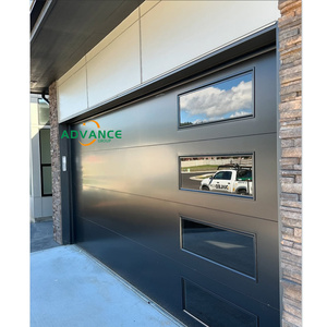 <span class=keywords><strong>Porte</strong></span> <span class=keywords><strong>de</strong></span> <span class=keywords><strong>garage</strong></span> sectionnelle isolée en acier avec panneau sandwich en mousse PU automatique <span class=keywords><strong>de</strong></span> conception moderne 12x14 10x10 avec <span class=keywords><strong>petite</strong></span> fenêtre - Product Image 1