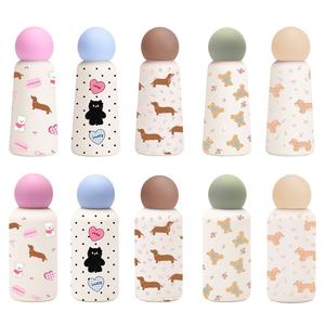 2025 Nueva taza aislada de acero inoxidable 316 350ml creativa Linda nariz roja deportes al aire libre taza de agua tapas dobles de PP para niños - Product Image 4