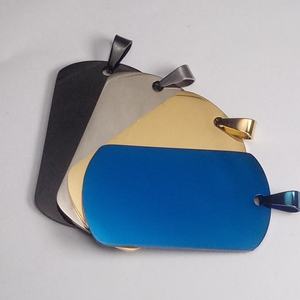 Pendentif de collier en acier inoxydable vierge, forme irrégulière, pour étiquette d'identification d'animal de compagnie, étiquette nominative pour chien, porte-clés <span class=keywords><strong>mousqueton</strong></span>, gravure laser, vente en gros - Product Image 2