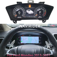 Écran de tableau de bord virtuel 12,3'' pour Ford Mondeo 2013-2021, panneau d'affichage du combiné d'instruments, interface utilisateur colorée, écran LCD de voiture avec CarPlay