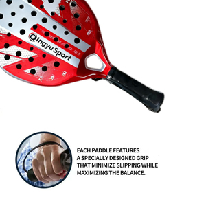 Ensemble <span class=keywords><strong>de</strong></span> raquettes <span class=keywords><strong>de</strong></span> paddle en fibre <span class=keywords><strong>de</strong></span> verre <span class=keywords><strong>de</strong></span> haute qualité Qingyu Sport pour les sports <span class=keywords><strong>de</strong></span> plein air, <span class=keywords><strong>raquette</strong></span> <span class=keywords><strong>de</strong></span> paddle-tennis légère en EVA Softcore pour adolescents - Product Image 4