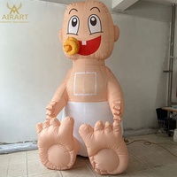 Poupées gonflables de dessin animé bon marché, figurines gonflables personnalisées pour bébés et enfants pour la décoration extérieure