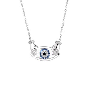 Alta Qualidade Moda Moda Feminina Colar de Cobre Pingente Olho Azul Charme-Devils <span class=keywords><strong>Hamsa</strong></span> <span class=keywords><strong>Evil</strong></span> <span class=keywords><strong>Eye</strong></span> Charme Jóias - Product Image 5