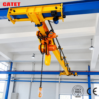 Grue à suspension sur rail unique CATET de type Lx 1 à 2 tonnes avec palan électrique