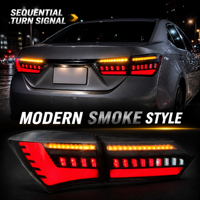 Feux arrière LED modifiés en direct d'usine pour Toyota Corolla 2014 2015 2016 2017 2018 2019, ensemble de feux arrière séquentiels fumés
