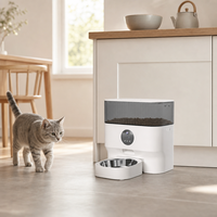 Distributeur automatique de nourriture pour animaux de compagnie intelligent avec caméra, 5L, contrôle par application WiFi, pour chats et chiens