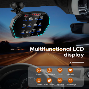 شاشة عرض أمامية للسيارة F11 مع نظام إنذار أمان OBD2 ونظام تحديد المواقع GPS مزدوج، شاشة LCD تشخيصية 4 بوصات لعرض درجة حرارة الماء والزيت وعداد السرعة - Product Image 3