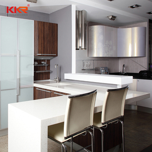 Kingkonree Customized Tops Sparkle Red <strong>Grey</strong> Engineered Stone Kitchen Countertops Solid Surface Kitchen Countertops,Vanity Top - Product Image 4