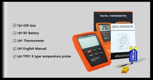 Vici dm6801a + 1999 chữ số LCD thông minh k-loại Nhiệt kế độ chính xác cao cụ - Product Image 3