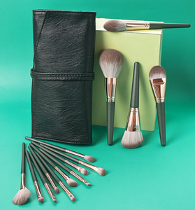 14 pièces de <span class=keywords><strong>pinceaux</strong></span> de maquillage en poils synthétiques doux verts, <span class=keywords><strong>pinceaux</strong></span> de maquillage naturels <span class=keywords><strong>Ducare</strong></span>, kits cadeaux - Product Image 6