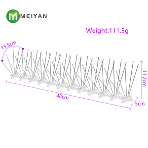 Fabriek Groothandel 5 Pin <span class=keywords><strong>Bird</strong></span> Spike Plastic Basis Rvs <span class=keywords><strong>Bird</strong></span> Spike - Product Image 6