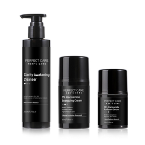 Private Label Natural Organic Vegan Anti-Aging Moisturizing Facial Cleanser Cream Serum 3-Piece Men's Skin Care Set Aloe Vera