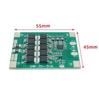 Carte de protection de batterie Li-ion 3S 12V 30A avec équilibrage pour lampes LED, lampadaires solaires, outils électriques et packs de batteries