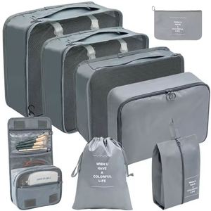 8 Set Packing Cubes Travel Storage <b>Suitcase</b> Packing Portable Luggage Packing Organizers for Travel - Product Image 3