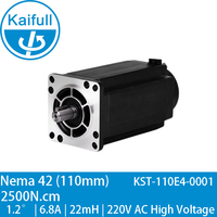 Moteur pas à pas hybride triphasé Kaifull NEMA 42, 110 mm, arbre de 19 mm, 1,2 degré, 6,8 A, 25 Nm, KST-110E4-0001, couple élevé, 220 V CA, aviation