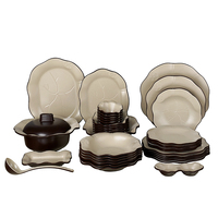 Nouvelle conception, service de table en mélamine 38 pièces, ensemble d'assiettes et de bols imprimés en mélamine, vente en gros, expédition en conteneur complet pour l'Égypte