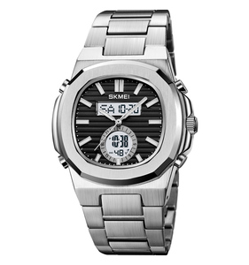 Skmei 2279 Thời Trang Người Đàn Ông Của Đồng Hồ Thể Thao Analog Kỹ Thuật Số Đồng Hồ Báo Thức <span class=keywords><strong>LCD</strong></span> Đồng Hồ Kỹ Thuật Số 5ATM Thép Không Gỉ Người Đàn Ông Đồng Hồ - Product Image 3