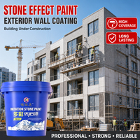 Revêtement liquide effet marbre et granit Saibaoli pour la rénovation des façades des tours commerciales et des immeubles de bureaux, peinture murale
