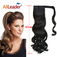 Sarla — Extension capillaire synthétique lisse et longue pour femme, postiche naturelle, queue de cheval bouclée avec Clip à enrouler