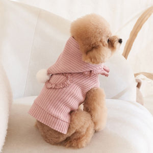 2025 noel yeni yıl sonbahar ve kış dip gömlek kalınlaşmış çizgili kedi giyim evcil hayvan yeleği + şapka - Product Image 4