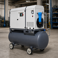 Compresseur à vis PANRUI pour atelier automobile, 7,5 kW 10 CV, avec réservoir de 200 L pour gonflage de pneus et peinture