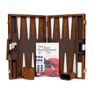 Profession elles Luxus-Backgammon-Spielset aus hand gefertigtem Leder für Outdoor und Reisen