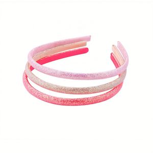 Wholesale 3pcs/set Pink Red Plastic Hairbands for <b>Women</b> and Kids Bling Glitter <b>Headband</b> Accessories Girls' Style - Product Image 3