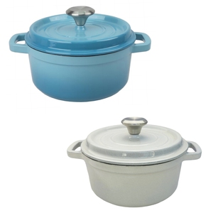 <span class=keywords><strong>Cocotte</strong></span> <span class=keywords><strong>en</strong></span> <span class=keywords><strong>fonte</strong></span> émaillée classique ivoire, <span class=keywords><strong>cocotte</strong></span> à double poignée pour braiser, rôtir, cuire au four - Product Image 1
