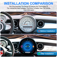 Navihua para BMW MINI R56/R60 2007-2016, Pantalla Táctil Android para Auto, Tablero Digital LCD, Reproductor de Navegación, CarPlay, GPS, Estéreo