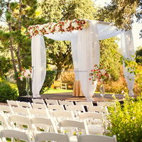 Support de toile de fond réglable robuste pour décoration de mariage, arche et rideau