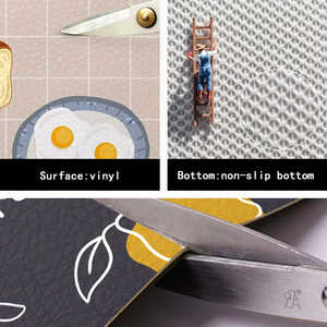 พรมเช็ดเท้าสไตล์นอร์ดิก รูปทรงสี่เหลี่ยมผืนผ้า สีขาว ลายเรขาคณิต ทำจากวัสดุ EVA กันน้ำ ใช้ได้ในห้องครัว ห้องนอน ห้องทำงาน หรือทางเข้าบ้าน - Product Image 3