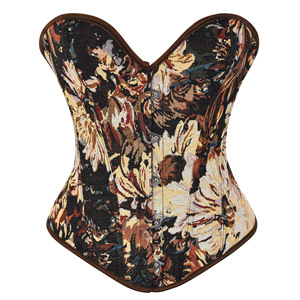 Soutien-gorge gainant respirant style rétro romantique pour <span class=keywords><strong>femme</strong></span>, effet ventre plat, haut gainant Renaissance - Product Image 6
