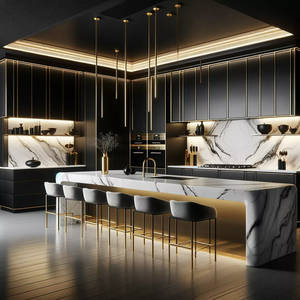 Mueble de Cocina Moderno Personalizado, Independiente, con Cristal y <span class=keywords><strong>Metal</strong></span>, para Despensa - Product Image 5