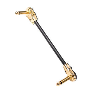 Câbles de raccordement pour pédales d'effets guitare Or/Argent, à angle droit, blindés, à âme en cuivre sans oxygène, pour guitare, basse, pédalier et amplificateur - Product Image 3