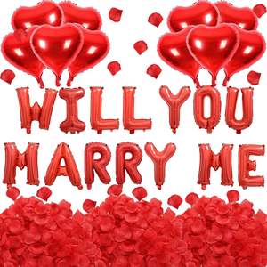 Ballons en forme de cœur JUXINDA 2026 pour la Saint-Valentin, ballons rouges avec inscription « Veux-tu m'épouser ? », décoration de mariage - Product Image 1