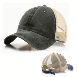 Vintage Washed Distressed Baseball Hat High Back Trucker Mesh <b>Cap</b> for <b>Women</b> Promotion Gift - Product Image 1