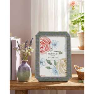 Beltrami Photo <b>Frame</b> <b>4x6</b> Silver Plated Octagonal Metal <b>Frame</b> Made In Italy - Product Image 2