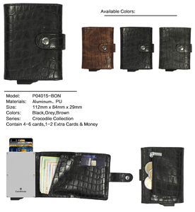 CardHoda PU <b>RFID</b> <b>Blocking</b> Slim Fold Unisex Short Minimalist Design 6 Inch Card Holder <b>Wallet</b> - Product Image 4