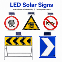 Panneau de signalisation directionnel LED solaire portable haute luminosité avec panneau étanche pour travaux routiers et de construction