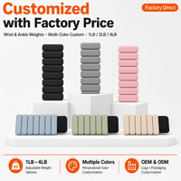 Poids de cheville et de poignet en silicone personnalisés, durables, antidérapants, réglables, pour la gym, le Pilates et l'entraînement physique (vente en gros)