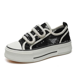 Nouvelles chaussures mocassins polyvalentes pour étudiants, en maille respirante, à semelle épaisse printemps/été avec boucle adhésive renforcée - Product Image 6