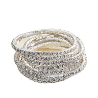 Bracelet extensible en strass de cristal tendance pour femmes, bracelet élastique pour poignet, bracelets de mariage, accessoires de bijoux féminins pour tous les jours