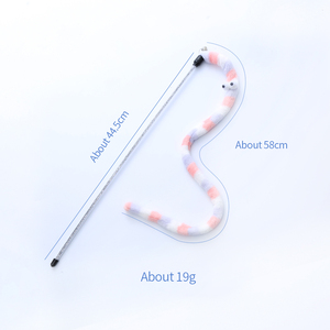Juguete Interactivo para Gatos al por Mayor: Linda Oruga Arcoíris con Ojos Grandes, Palo de Plástico para Jugar con Gatos, Juguetes para Mascotas - Product Image 4