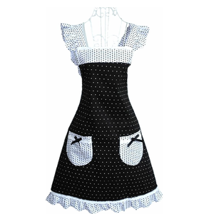 KEFEI grembiule da cucina in pizzo personalizzato 100% cotone con cinturini incrociati sul retro grembiule del sesso di design alla moda - Product Image 1