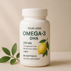 תוסף תזונה טבעוני מבוסס צמחים של אומגה <span class=keywords><strong>3</strong></span> DHA, כמוסות רכות 200 מ\\\"ג, מוסמך ISO, למבוגרים, לבריאות הלב, העצם והמערכת החיסונית - Product Image 1