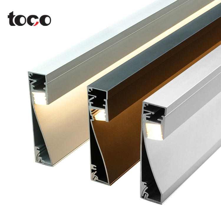 Алюминиевое матовое освещение Toco, разноцветные аксессуары, матовое алюминиевое основание, светодиодная плинтус