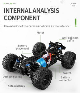Auto a <span class=keywords><strong>Radiocontrol</strong></span> de 30 km/h, Camioneta de Derrape de Alta Velocidad, Coches con <span class=keywords><strong>Radiocontrol</strong></span> 1:18, Juguete de Auto RC de Alto Rendimiento, Grado Profesional - Product Image 3