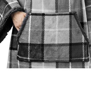 Sherpa — couverture de télévision en molleton et flanelle, couverture ultra douce, personnalisé et portable, avec manches, nouvelle collection - Product Image 4